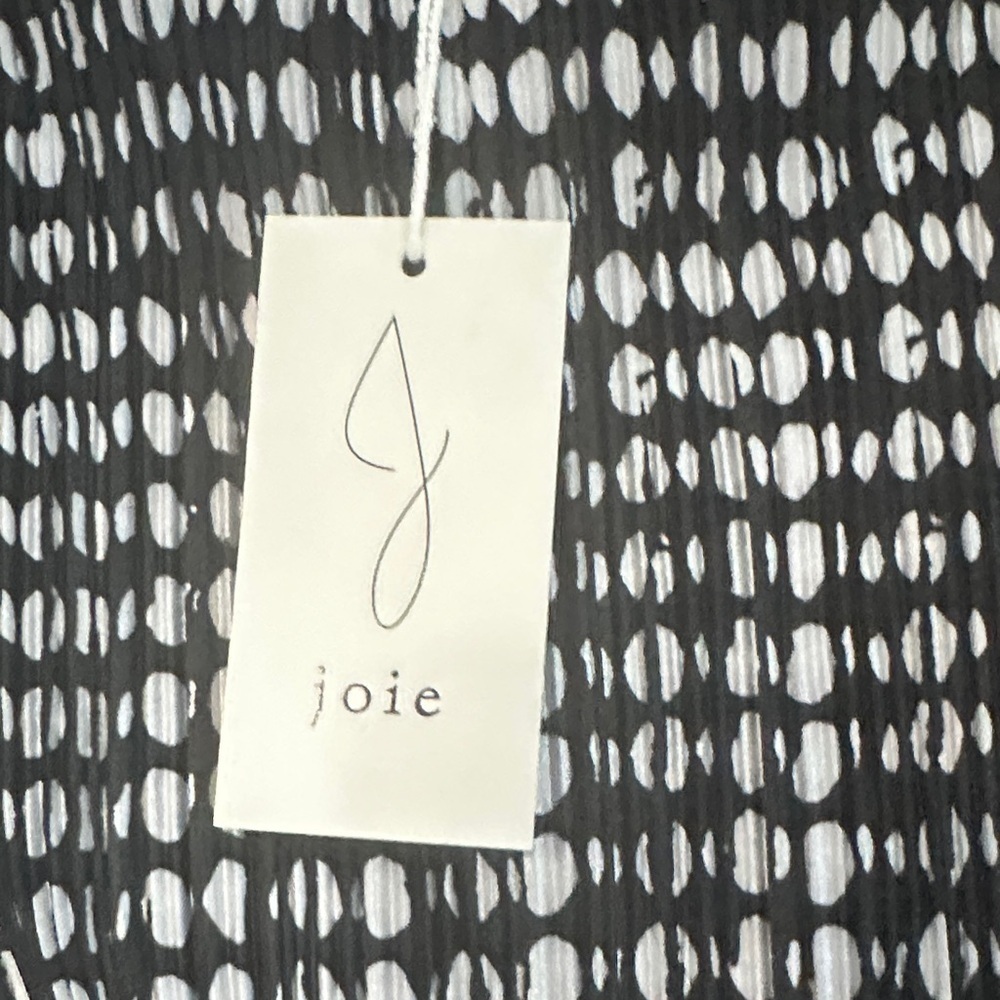 Joie Black and White Long Sleeve Top - Picture 5 of 9